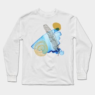 hand painted illustrations botanical ar Long Sleeve T-Shirt